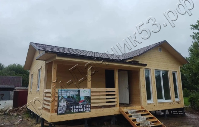 1 Каркасный дом Д–52, 9x7.5 м, 67.5 М², Калужская область, Жуковский район, СНТ «Аэлита» (5)